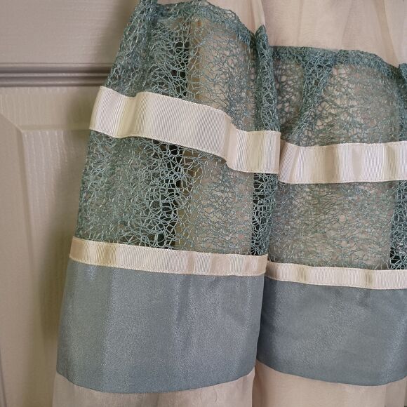 Altar'd State Womens Skirt Small Pleated Zipper Side Blue Green Beige Layered - Picture 3 of 5